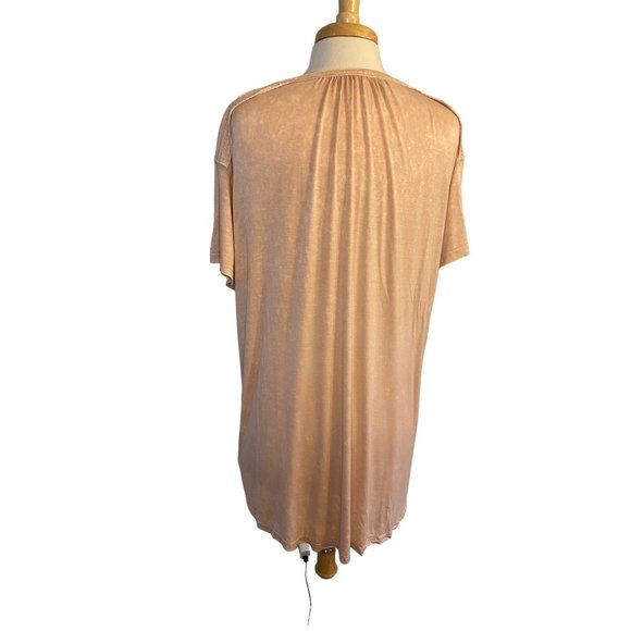 Kori American Peasant Boho Light Pink Oversized Shirt Tunic Women's L - Picture 3 of 12